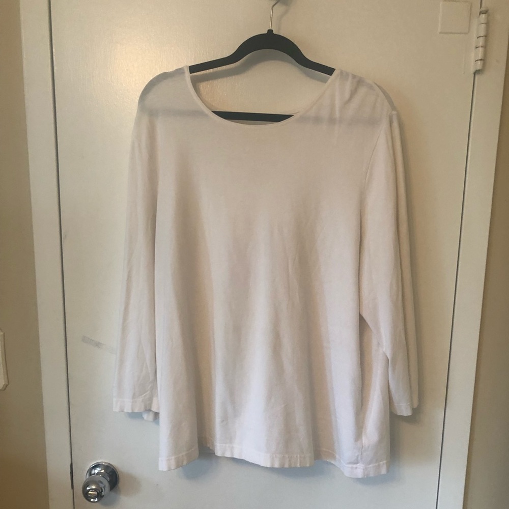 White plus size top